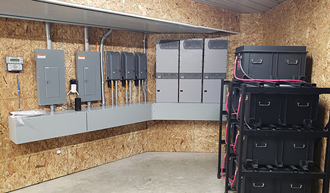 Sunlink inverters and batteries are used for household energy storage